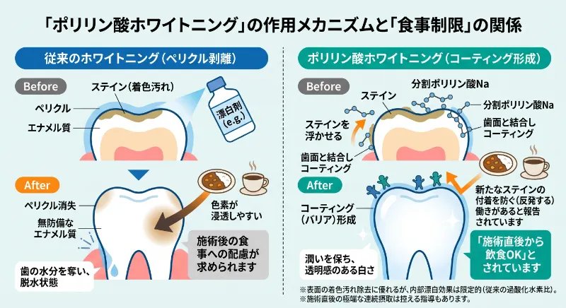 ホワイトニングでペリクルがはがれる仕組み
