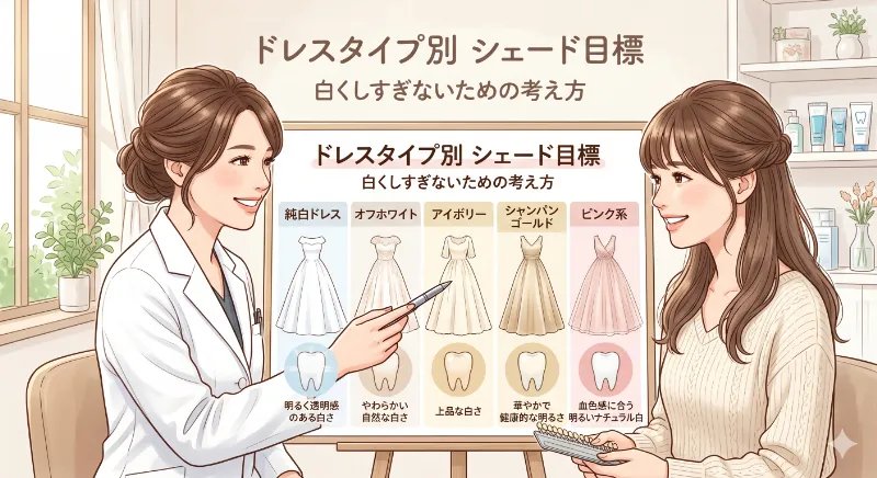 ドレスタイプ別シェード目標：白くしすぎないための考え方