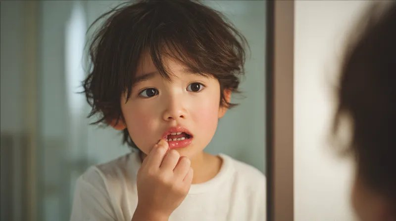 子どもの歯が茶色い・神経治療後に1本だけ茶色い場合