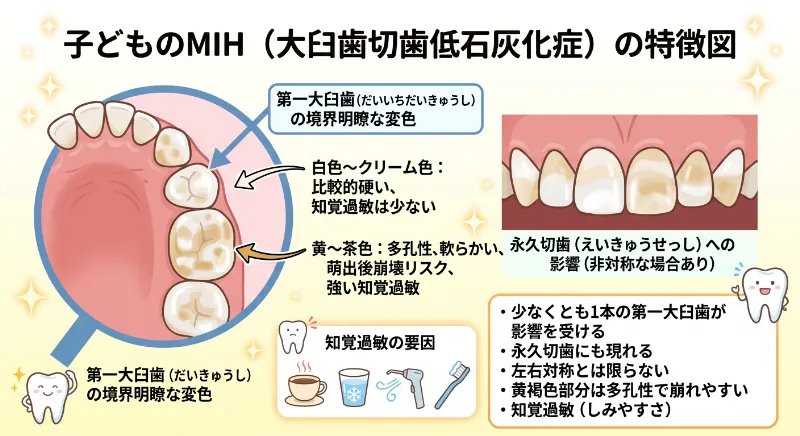 子どものMIHの特徴図