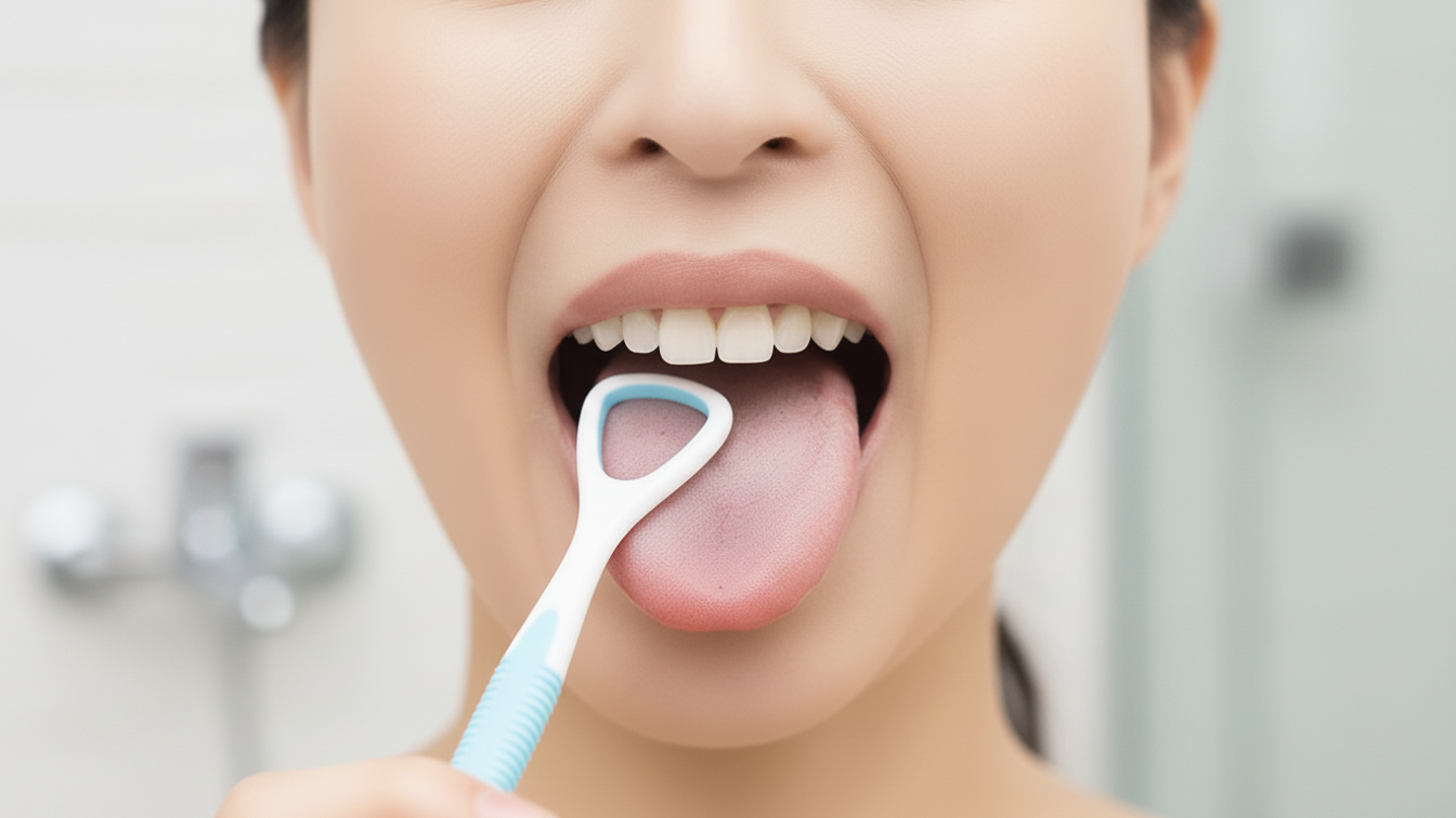 舌クリーナーの正しい動かし方